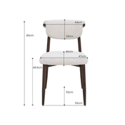 Silla de comedor escandinava Lagem nogal - Vintahome