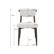 Silla de comedor escandinava Lagem nogal - Vintahome