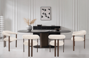 Silla de comedor escandinavo con brazos HYGGE Tapizado - Vintahome