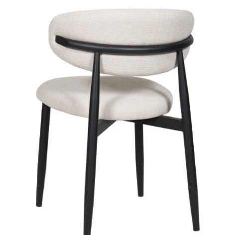 Silla de comedor nórdica acero negro Olimpo - Vintahome