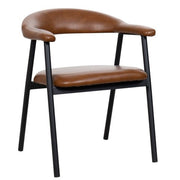 Silla de comedor nórdica Aren marrón vintage - Vintahome