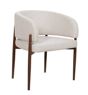 Silla de comedor reposabrazos tapizada Boras - Vintahome