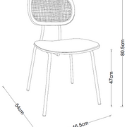 Silla de comedor madera y acero Aria