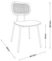 Silla de comedor madera y acero Aria