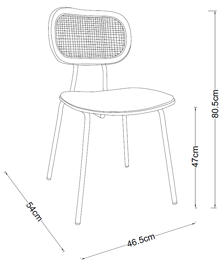 Silla de comedor madera y acero Aria