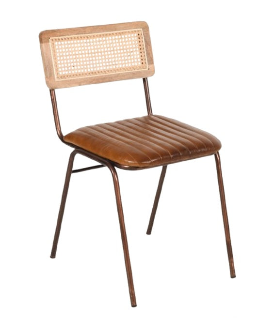 Silla comedor vintage cuero Sarun