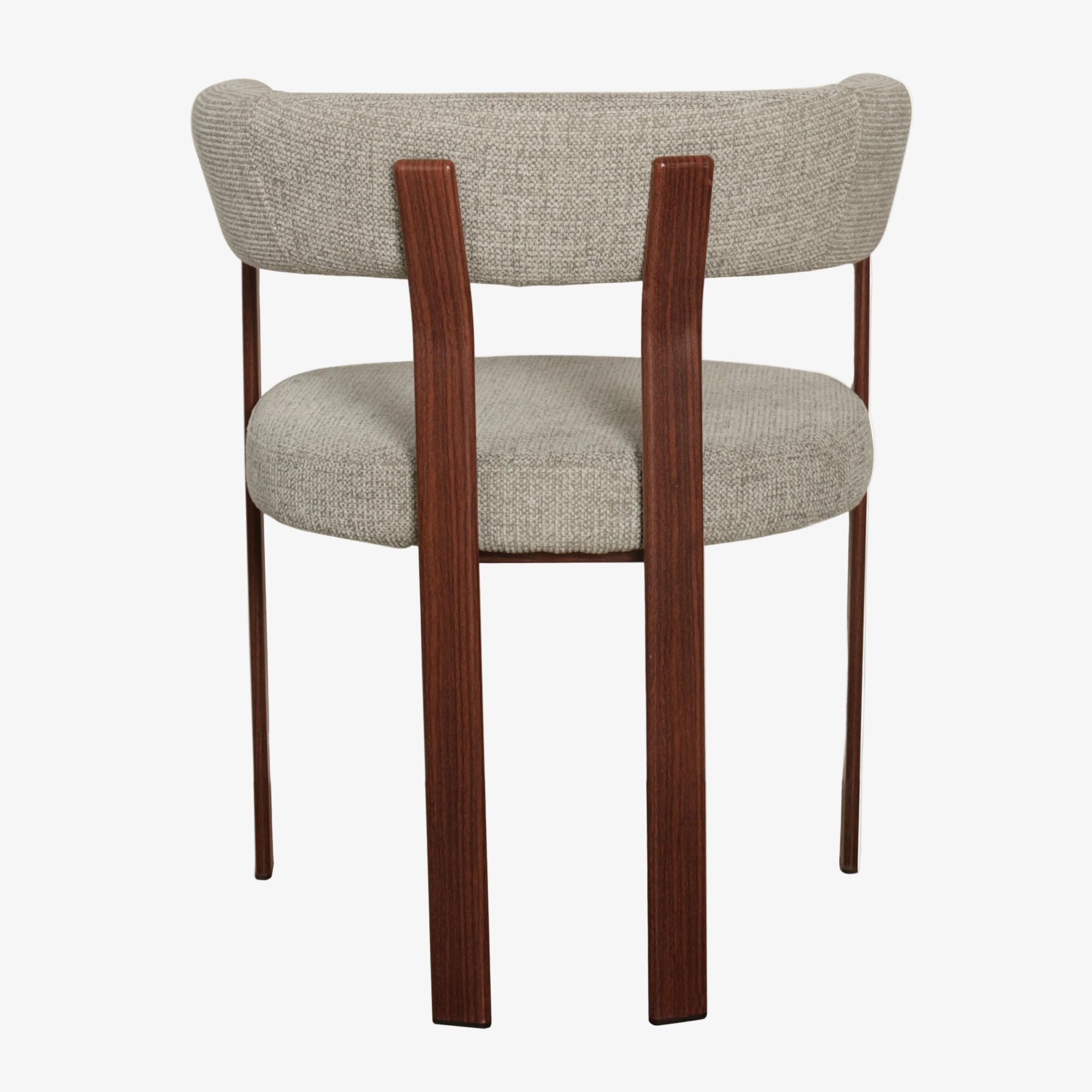 Sillón de comedor con brazos Soren tapizado premium efecto nogal - Vintahome