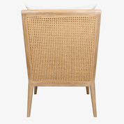 Sillón de madera y ratán natural con cojines tapizados LIRA - Vintahome