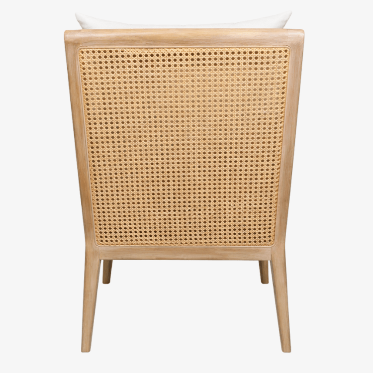 Sillón de madera y ratán natural con cojines tapizados LIRA - Vintahome