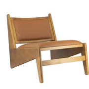 Sillón longue Kanga tapizado y madera