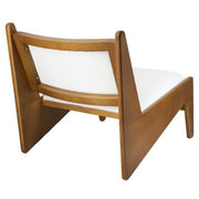 Sillón longue Kanga tapizado y madera