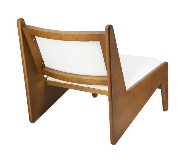 Sillón longue Kanga tapizado y madera