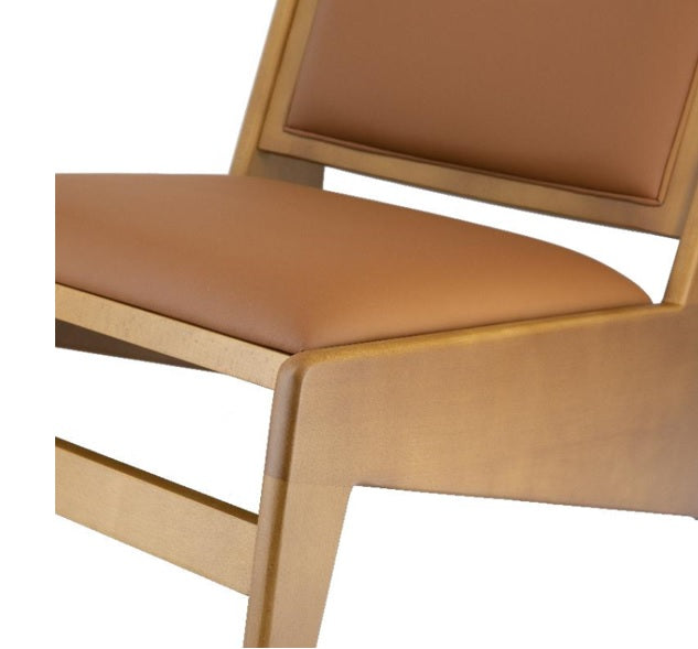 Sillón longue Kanga tapizado y madera