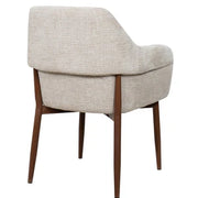 Sillón de comedor nórdico reposabrazos Tuila beige