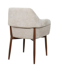 Sillón de comedor nórdico reposabrazos Tuila beige