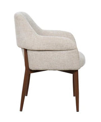 Sillón de comedor nórdico reposabrazos Tuila beige