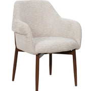 Sillón de comedor nórdico reposabrazos Tuila beige