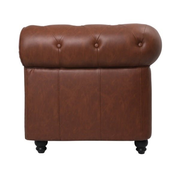 Sofá chesterfiel 2 plazas marrón vintage - Vintahome