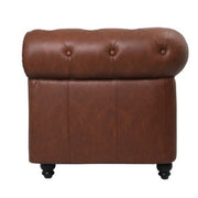 Sofá chesterfiel 3 plazas marrón vintage - Vintahome