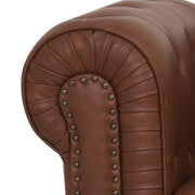 Sofá chesterfiel 3 plazas marrón vintage - Vintahome