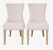 Pack 2 Sillas capitoné tapizada lino Mitra