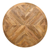 Mesa de comedor redonda de estilo  industrial madera de mango Panny 140