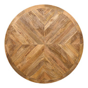 Mesa de comedor redonda de estilo  industrial madera de mango Panny 140
