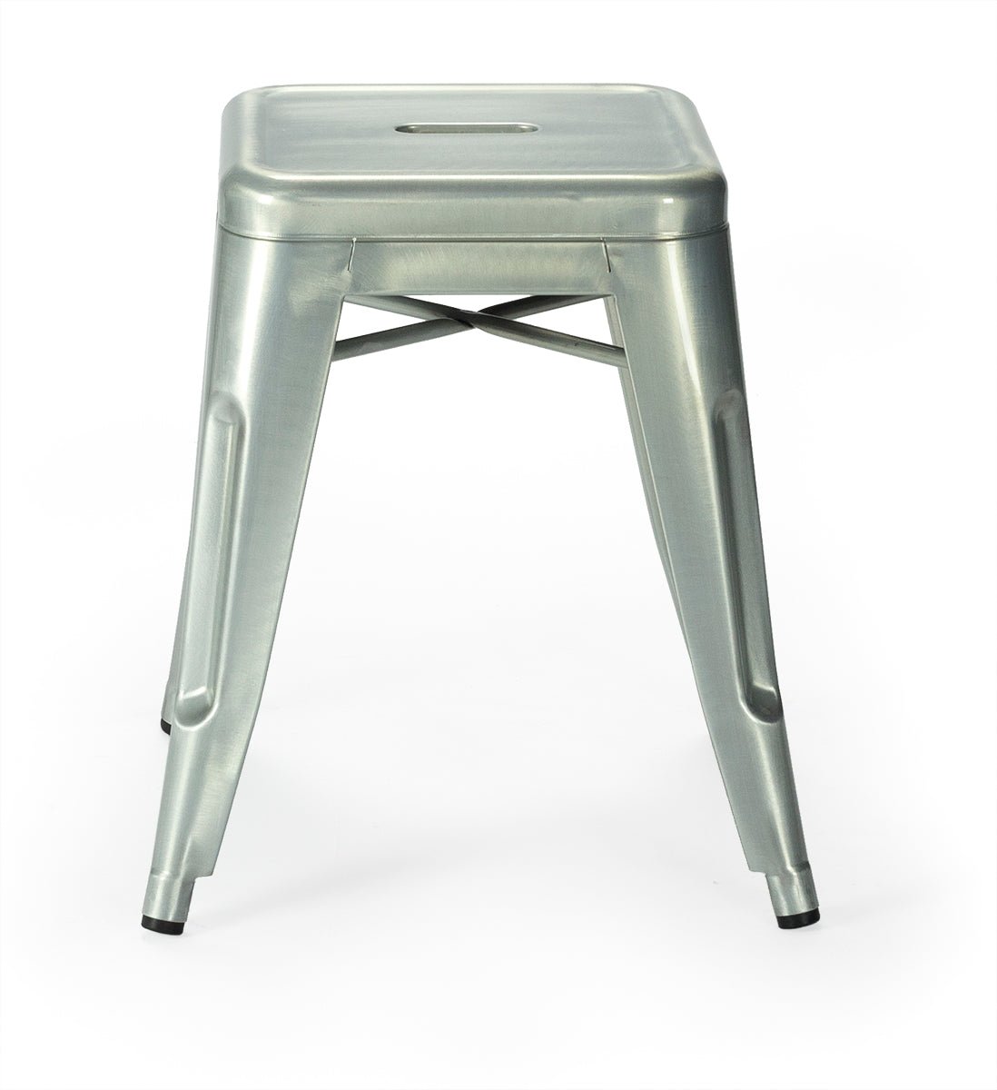Taburete bajo vintage Lix S galvanizado