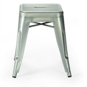Taburete bajo vintage Lix S galvanizado