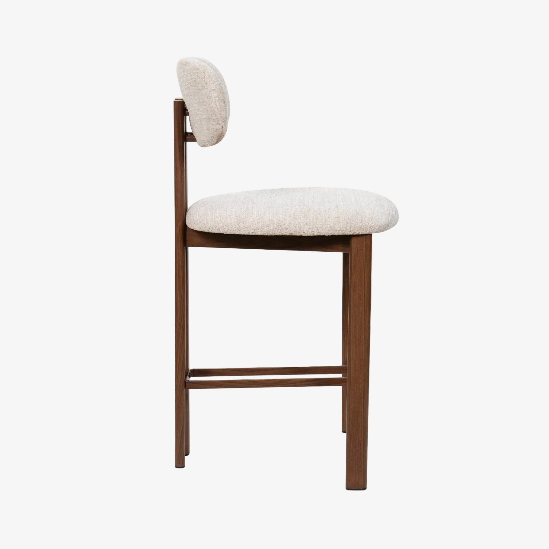 Taburete de bar acero nogal tapizado tejido Liberty 65 - Vintahome