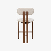 Taburete de bar acero nogal tapizado tejido Liberty 65 - Vintahome