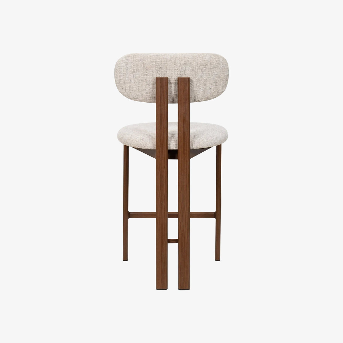 Taburete de bar acero nogal tapizado tejido Liberty 65 - Vintahome
