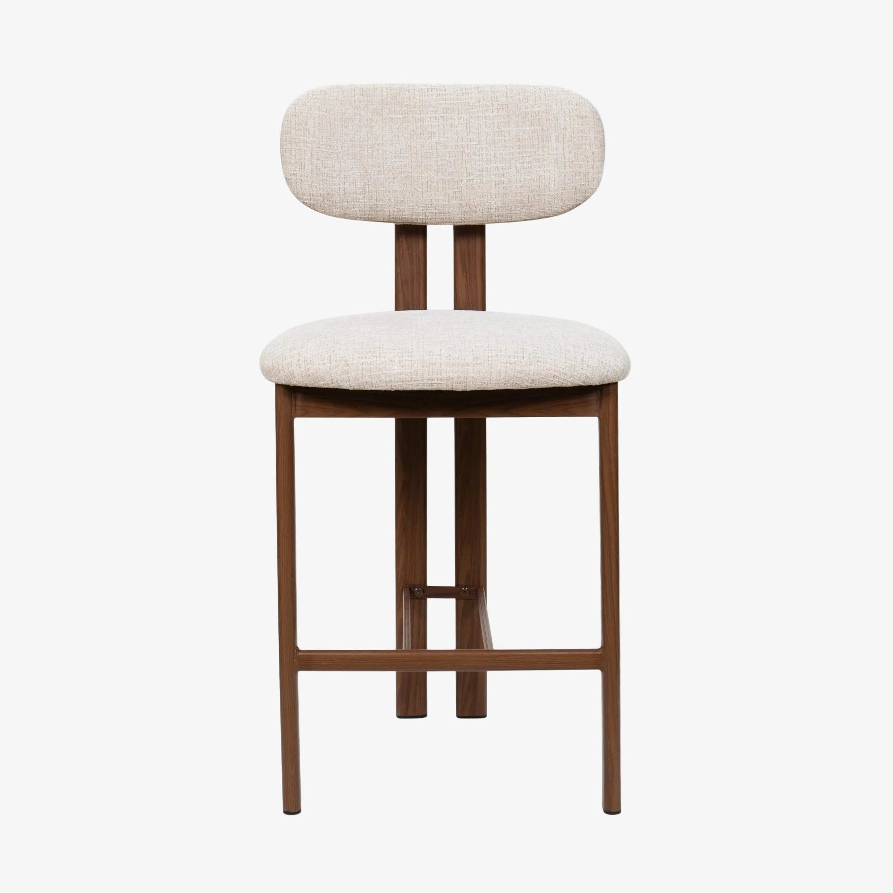 Taburete de bar acero nogal tapizado tejido Liberty 65 - Vintahome