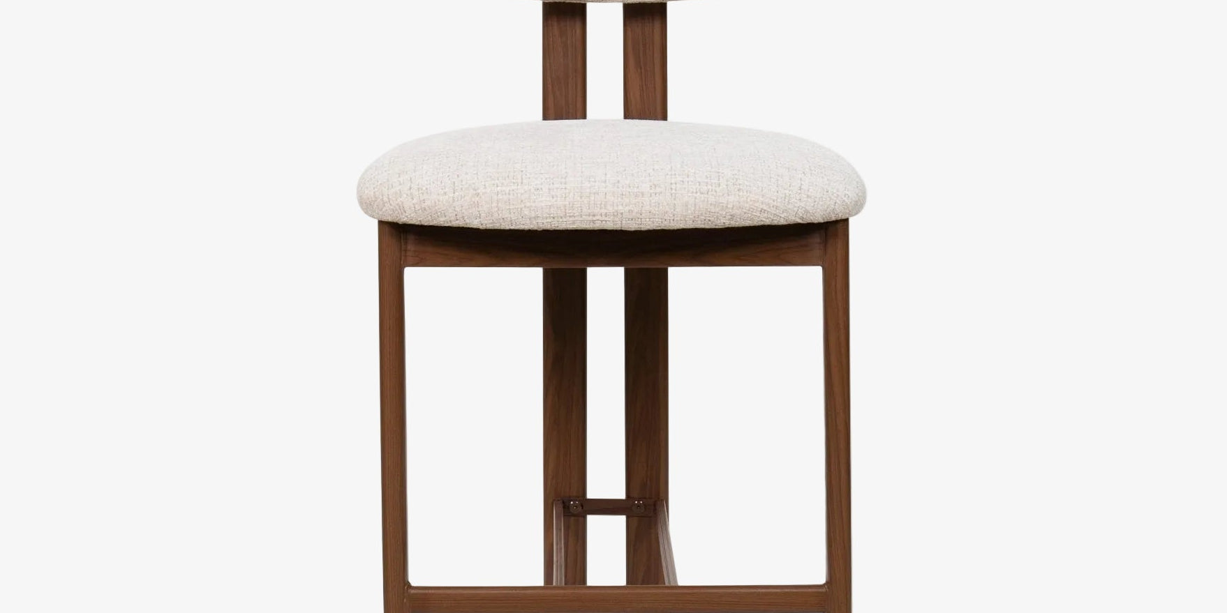 Taburete de bar acero nogal tapizado tejido Liberty 65 - Vintahome