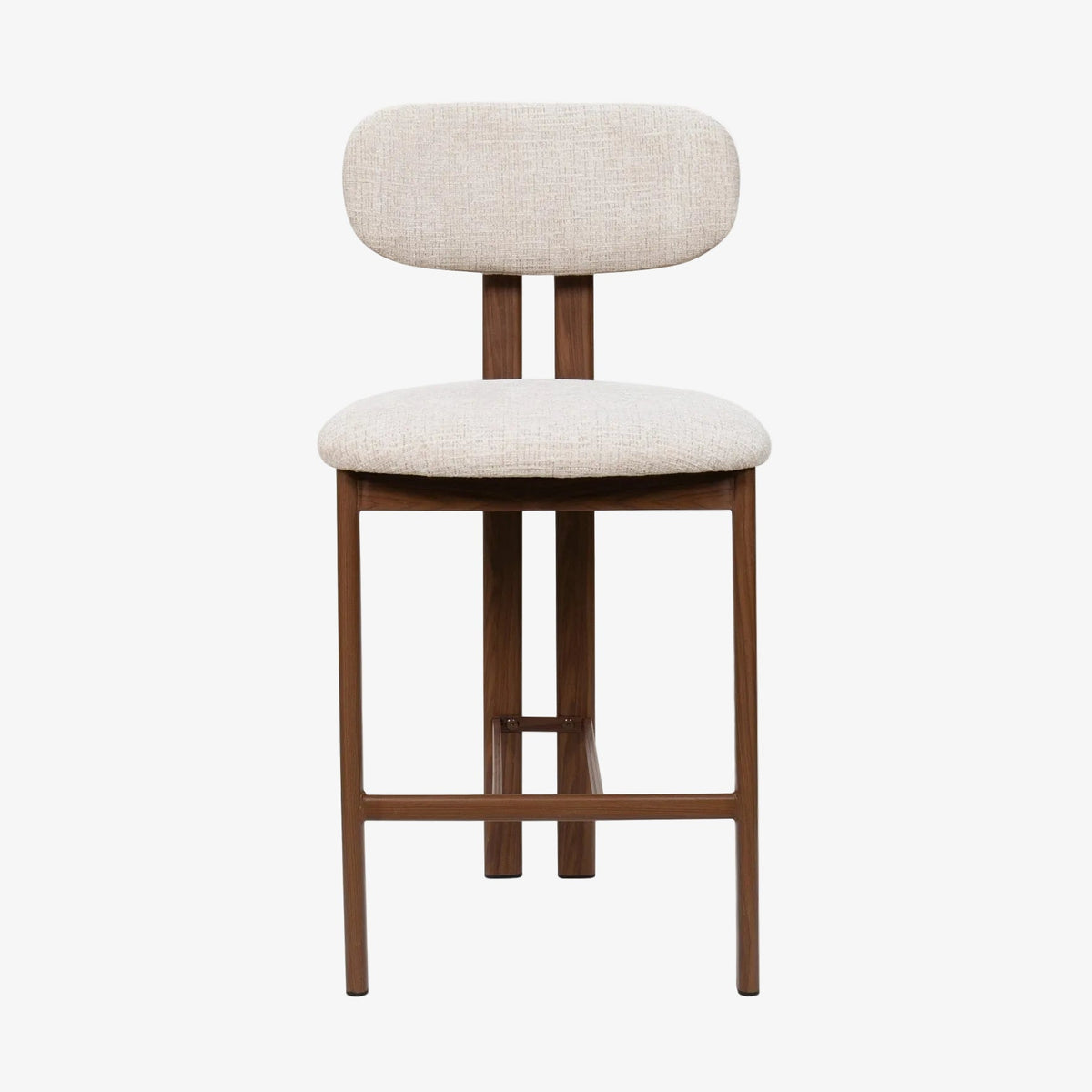Taburete de bar acero nogal tapizado tejido Liberty 65 - Vintahome