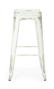 Taburete de bar Tolux envejecido altura 75 cm - Vintahome
#color_Blanco