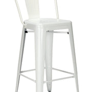 Taburete de bar Tolux Respaldo alto - Vintahome
#color_Blanco