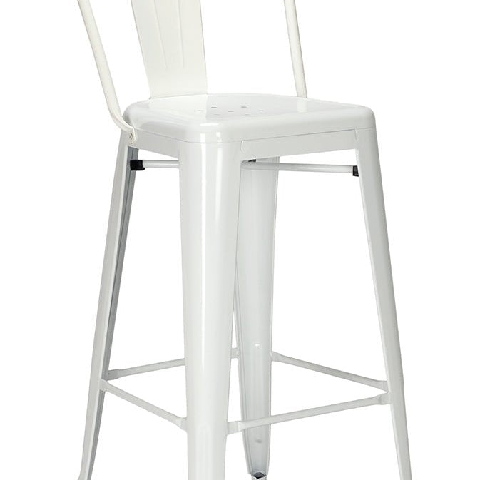 Taburete de bar Tolux Respaldo alto - Vintahome
#color_Blanco