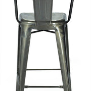 Taburete de bar Tolux Respaldo alto Industrial - Vintahome
