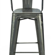 Taburete de bar Tolux Respaldo alto Industrial - Vintahome