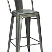 Taburete de bar Tolux Respaldo alto Industrial - Vintahome