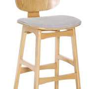 Taburete madera natural y tapizado H65 Everly - Vintahome