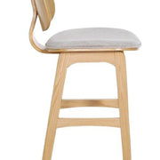 Taburete madera natural y tapizado H65 Everly - Vintahome