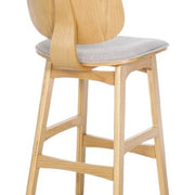 Taburete madera natural y tapizado H65 Everly - Vintahome