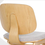 Taburete madera natural y tapizado H65 Everly - Vintahome