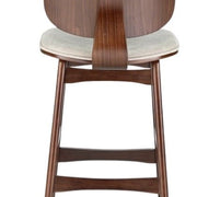 Taburete madera nogal y tapizado H65 Everly - Vintahome