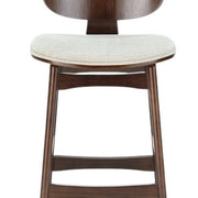Taburete madera nogal y tapizado H65 Everly - Vintahome