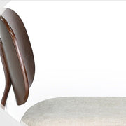 Taburete madera nogal y tapizado H65 Everly - Vintahome