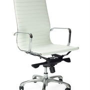 Sillón de oficina respaldo alto Alaska semipiel