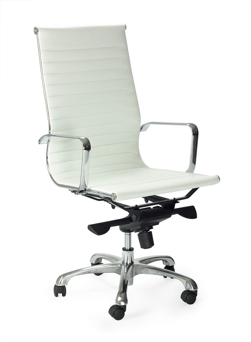 Sillón de oficina respaldo alto Alaska semipiel